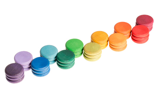 36 Rainbow Coins in 12 Colours