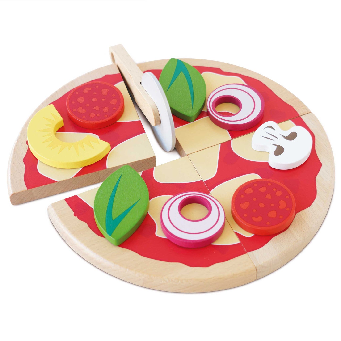 Le Toy Van Pizza and Toppings with Slice Cutter
