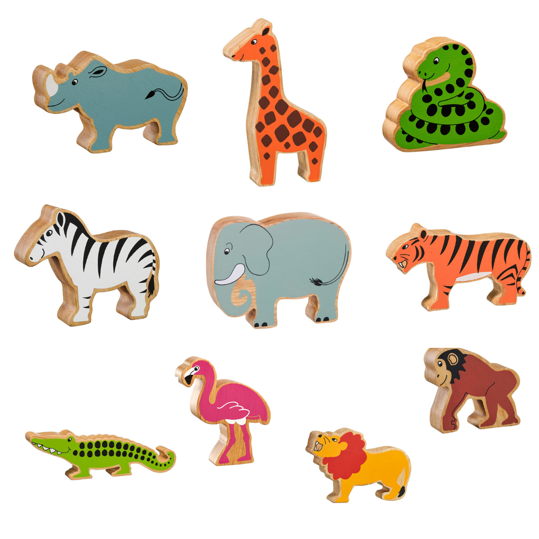 Safari Animals Bundle of 10 Educational Fun Froglet Toys