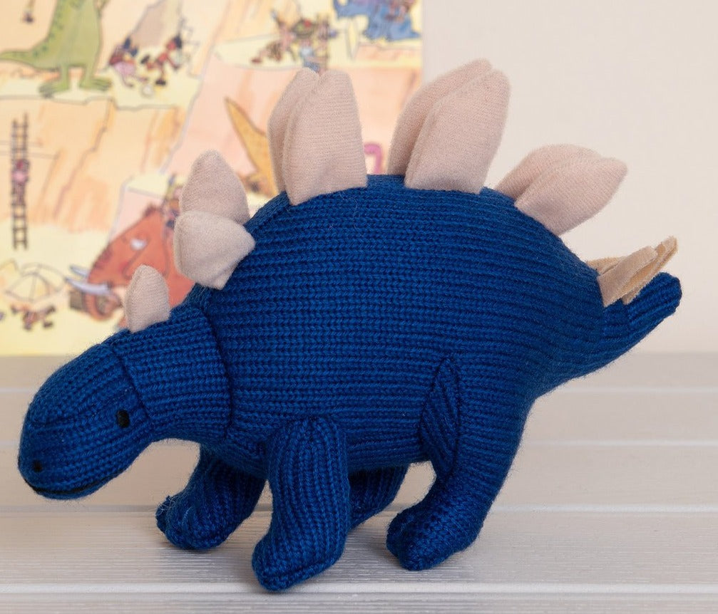 Knitted Stegosaurus Rattle