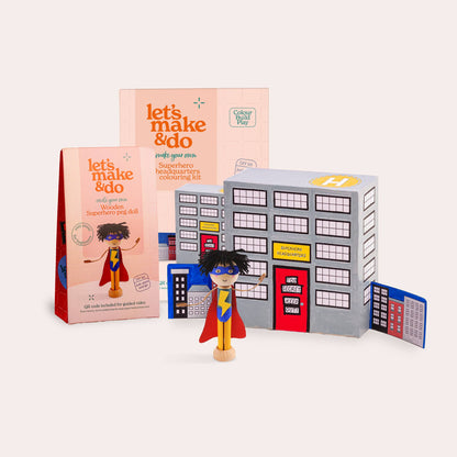 Superhero Craft Bundle | Peg Doll & Superhero Headquarters
