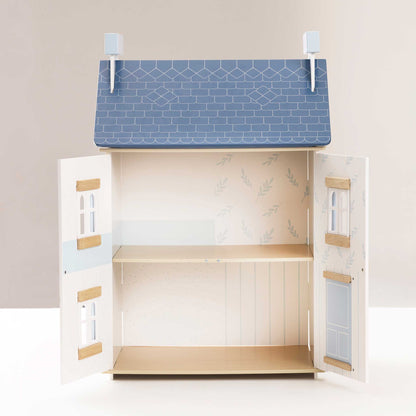 Sky Dolls House, a beautifully crafted wooden dollhouse with multiple rooms from Froglet Toys
