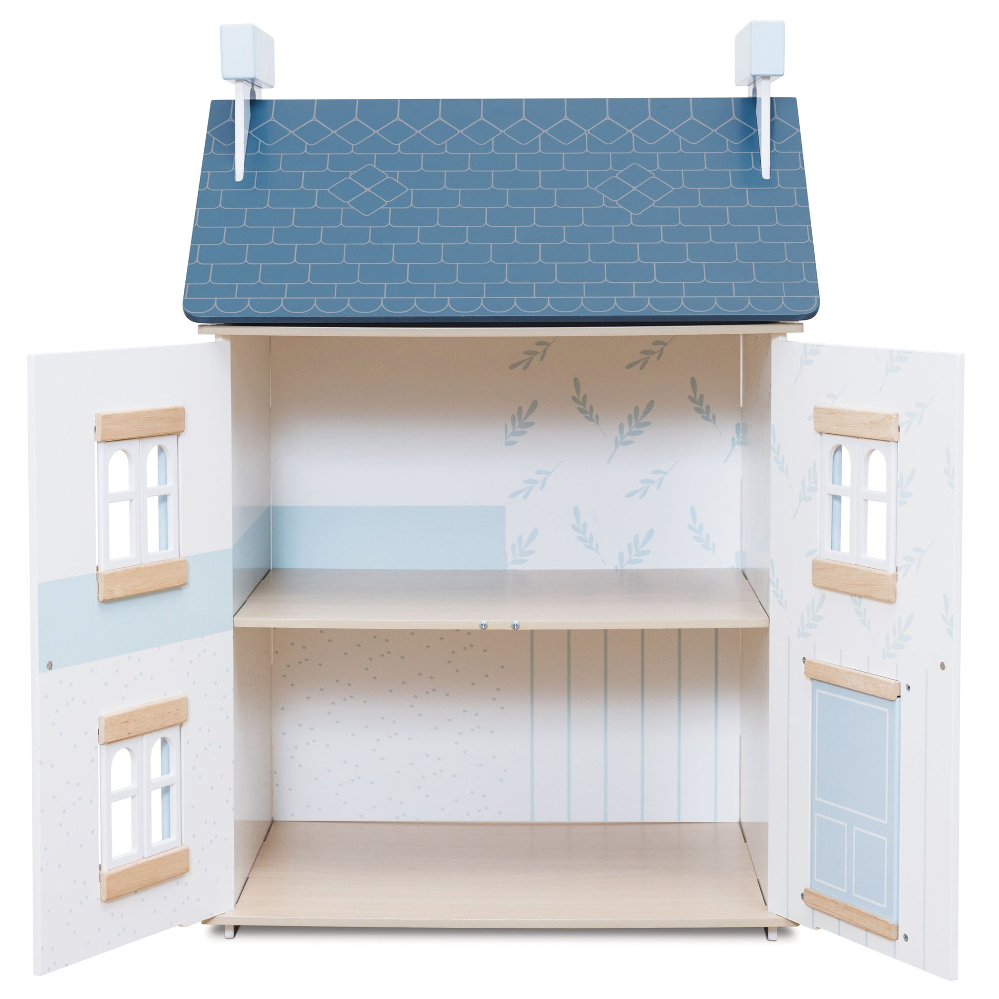 Sky Dolls House, a beautifully crafted wooden dollhouse with multiple rooms from Froglet Toys
