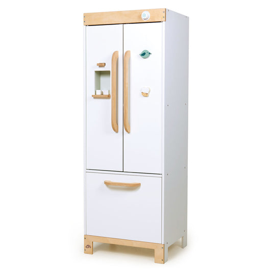 Tenderleaf wooden refrigerator toy for pretend kitchen play, from Froglet Toys

