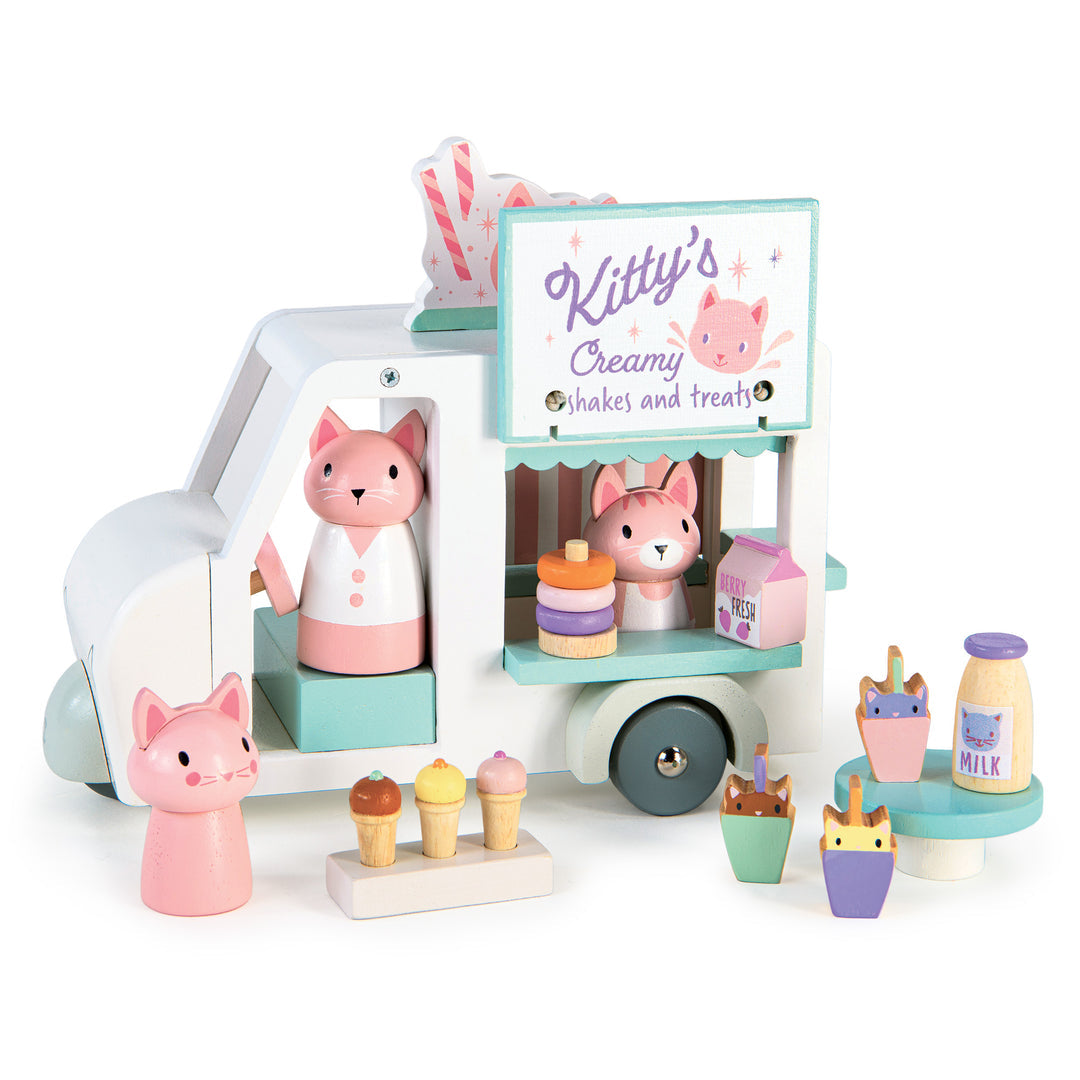 Merrywood Tales Bundle - Kitty's Van, Robin's Nest Box, Penny Windmill, Sandy's Beach hut