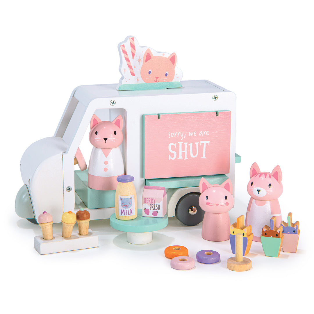 Merrywood Tales Bundle - Kitty's Van, Robin's Nest Box, Penny Windmill, Sandy's Beach hut