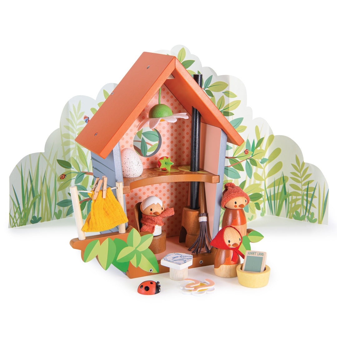 Merrywood Tales Bundle - Kitty's Van, Robin's Nest Box, Penny Windmill, Sandy's Beach hut