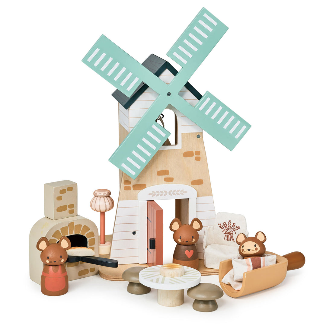 Merrywood Tales Bundle - Kitty's Van, Robin's Nest Box, Penny Windmill, Sandy's Beach hut