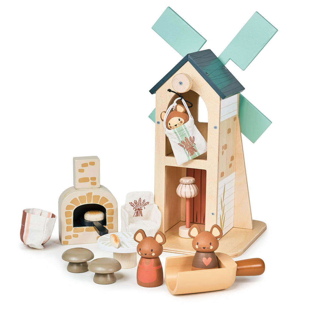 Merrywood Tales Bundle - Kitty's Van, Robin's Nest Box, Penny Windmill, Sandy's Beach hut