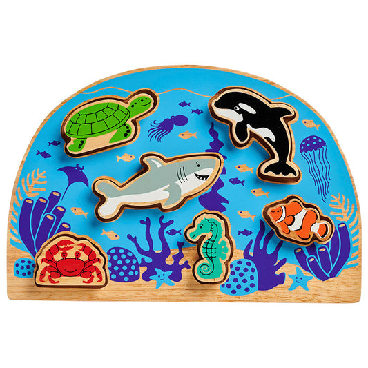 Sea life shape sorter toy for toddlers’ educational and imaginative play from Froglet Toys
