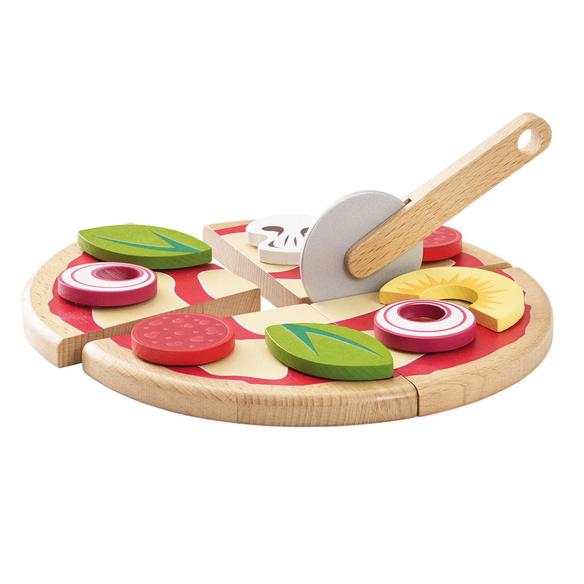 Le Toy Van Pizza and Toppings with Slice Cutter