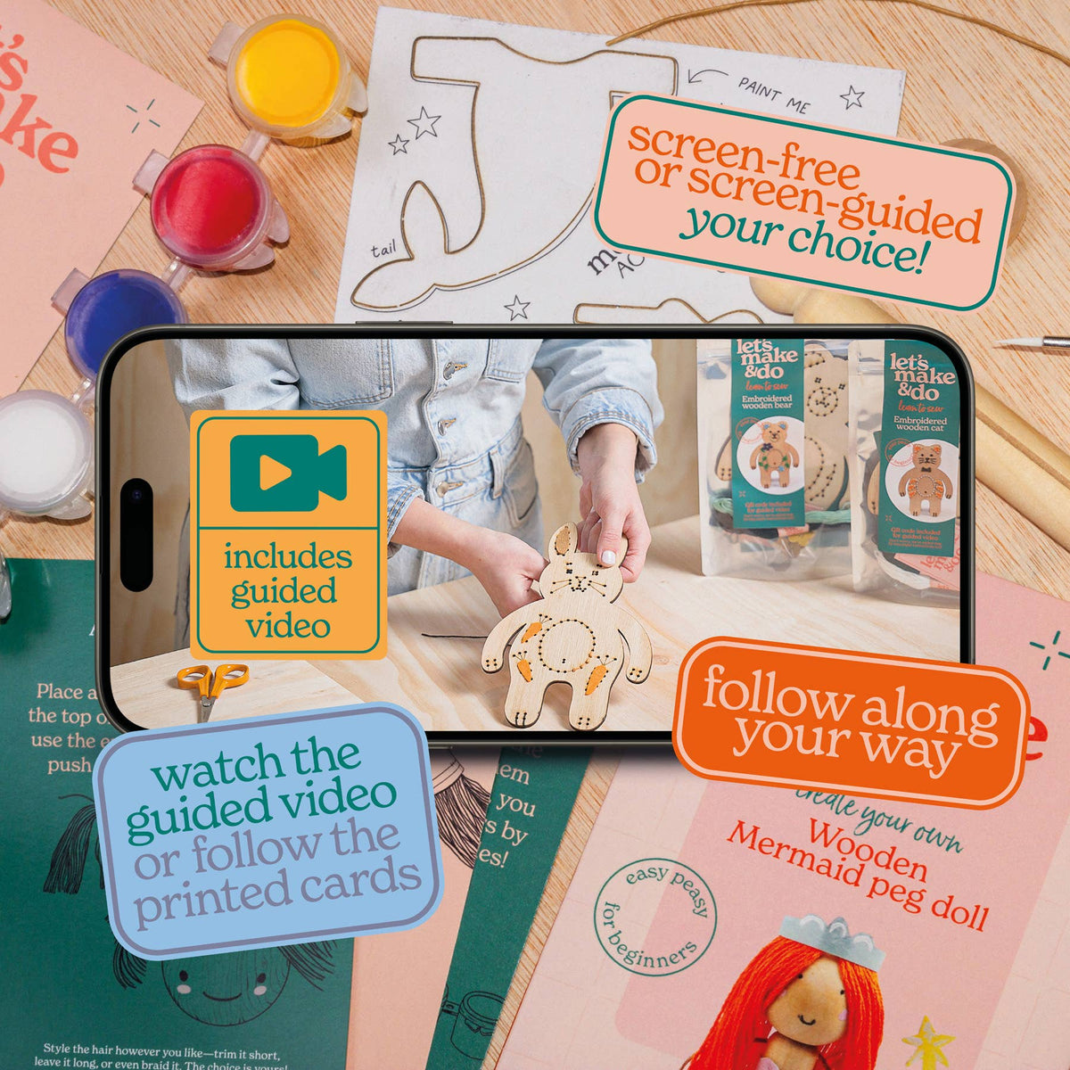 Mermaid Craft Bundle | Mermaid Peg Doll & Sandcastle Kit