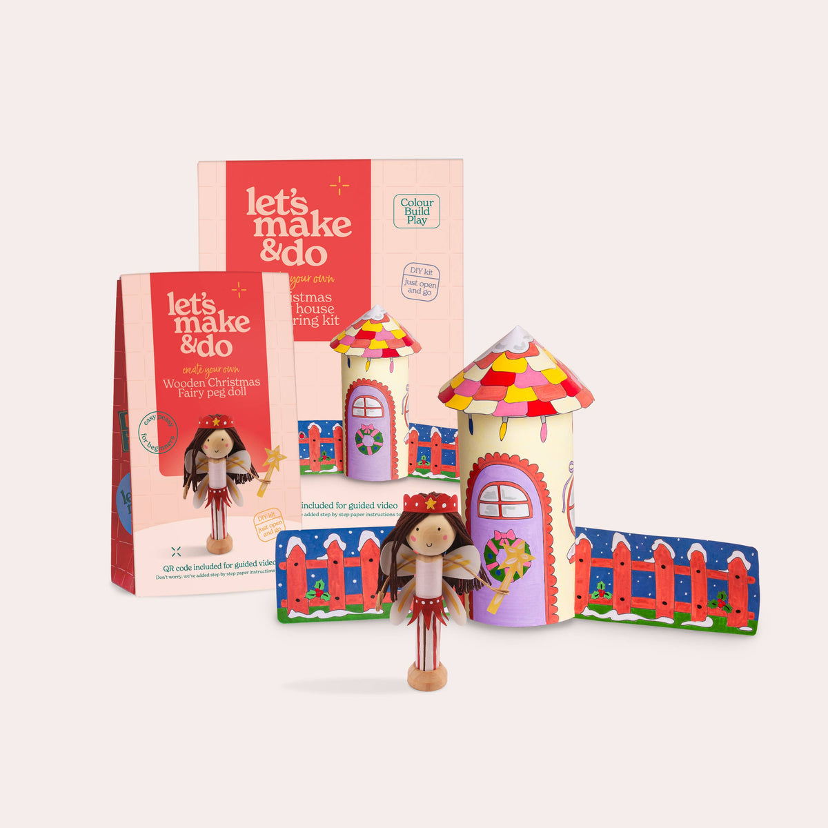 Christmas Fairy Craft Kit Bundle | Make a Fairy & House Set