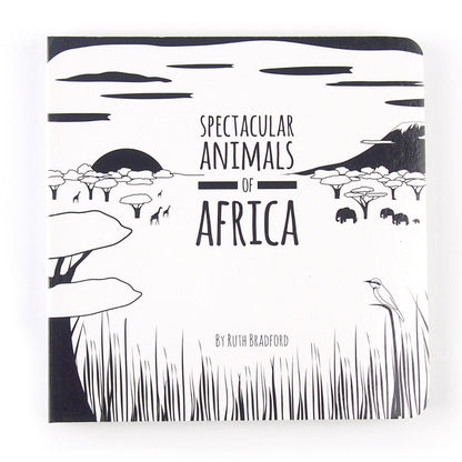 Spectacular Animals of Africa board book for kids by Froglet Toys
