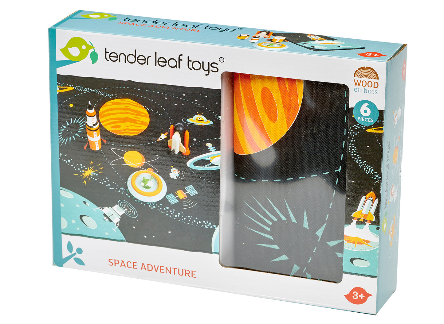 Space adventure play mat for imaginative and educational play, from Froglet Toys
