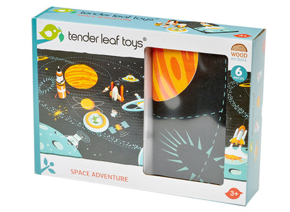 Space adventure play mat for imaginative and educational play, from Froglet Toys
