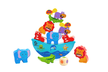 Animal balance stacking toy for hand-eye coordination - Froglet Toys
