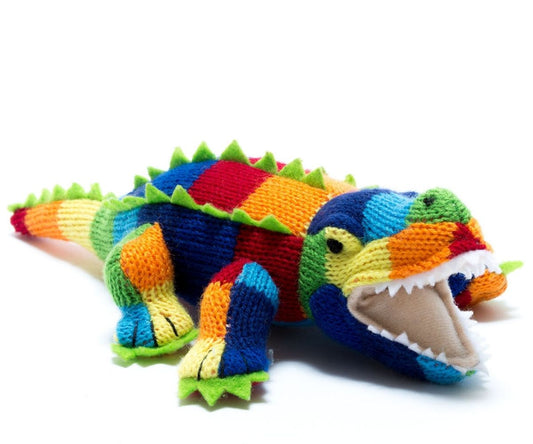Knitted Crocodile Rattle