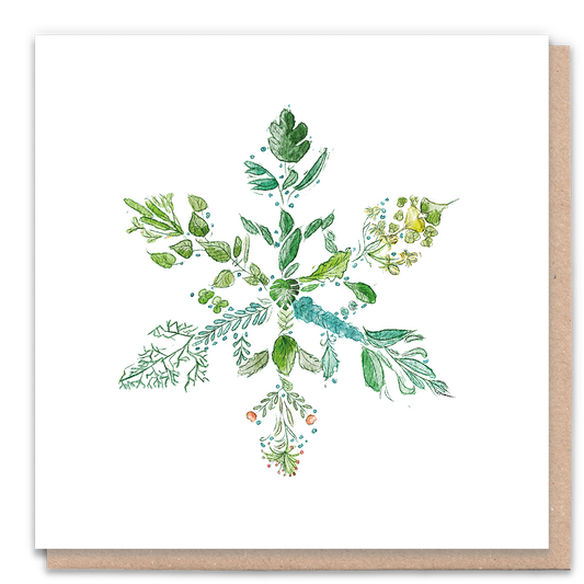 Eco-friendly snowflake Christmas card by Froglet Toys
