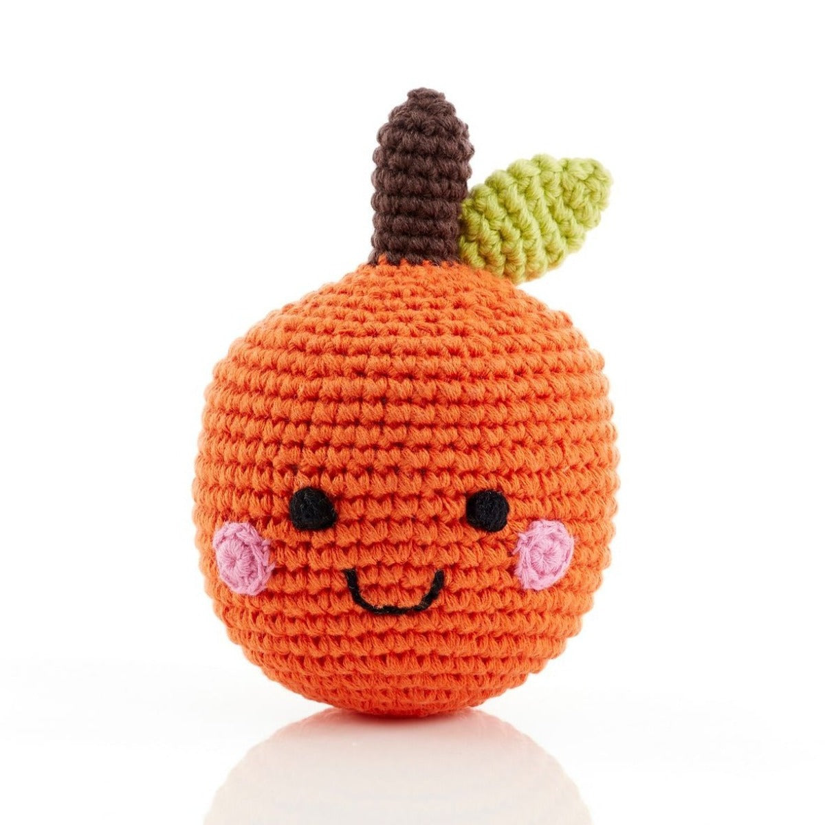 Fairtrade Crochet Orange Rattle
